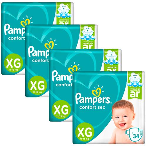 Fralda Pampers Confort Sec Mega XG - Kit com 136 Unidades é boa?