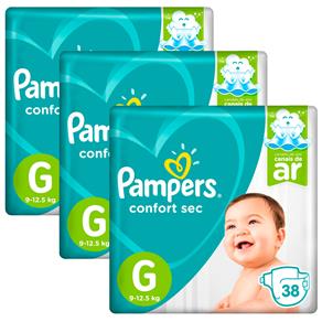 Fralda Pampers Confort Sec Tamanho G 114 Unidades