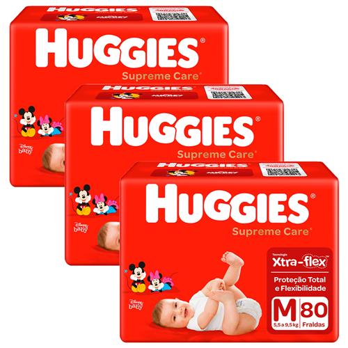 Fralda Huggies Turma da Mônica Supreme Care M - 240 Unidades