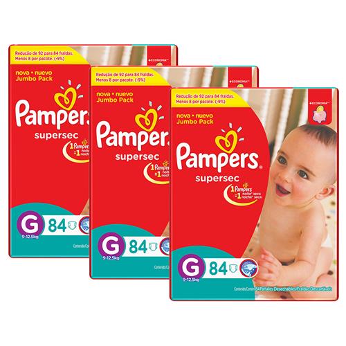 Fralda Pampers Supersec Jumbo Bag Tamanho G - 252 Unidades é boa?