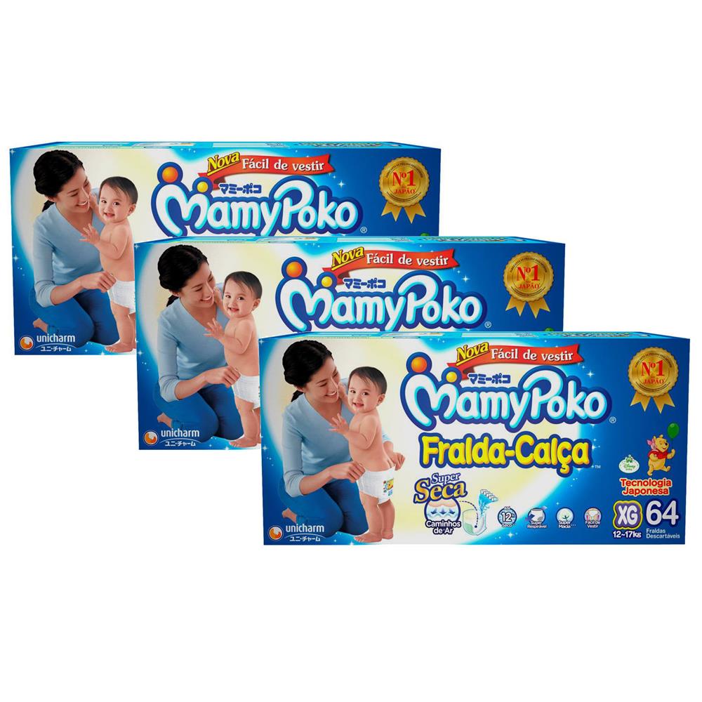 Fralda Mamypoko Calça Super XG - 192 Unidades