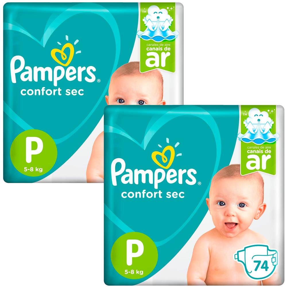 Fralda Pampers Confort Sec P - 148 Unidades