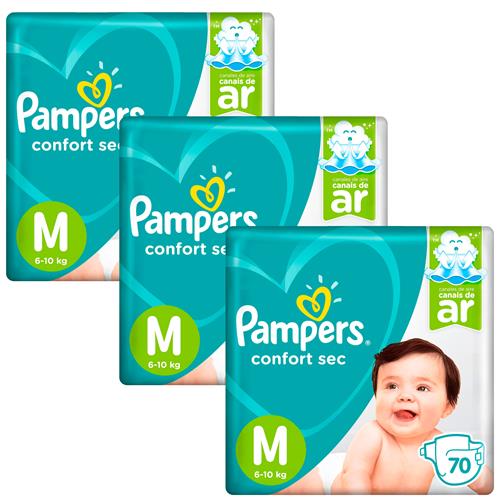 Fralda Pampers Confort Sec M - Kit com 210 Unidades é boa?