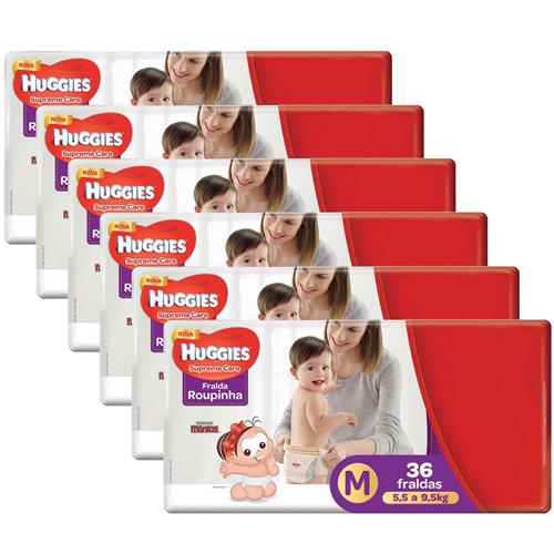 Fralda Huggies Turma da Mônica Roupinha Supreme Care Tamanho M - 216 Unidades é boa?