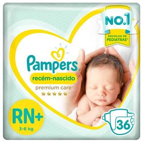 Fraldas Pampers Premium Care Recém Nascido RN+ ...