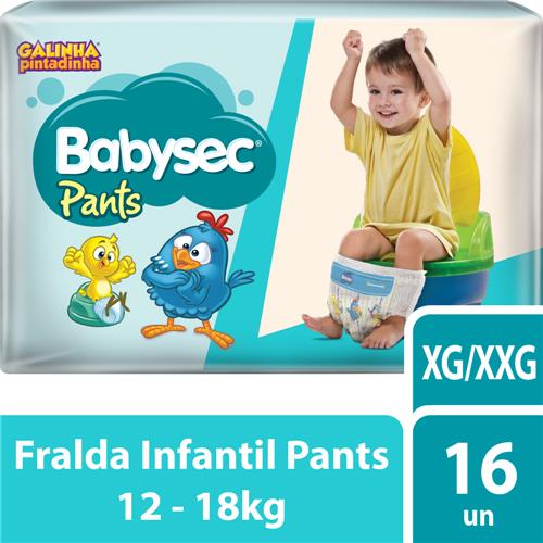 Fralda Babysec Pants Galinha Pintadinha XG/XXG - 16 Unidades