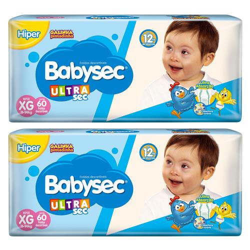 Fralda Babysec UltraSec Galinha Pintadinha XG 120 Unidades