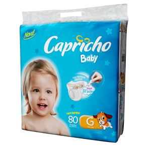 Fralda Capricho Baby Super Jumbo G - 80 Unidades