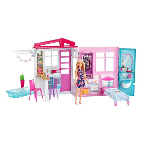 Casa casinha para Boneca Barbie com 24 mini móveis em MDF cru Csb1 -  Companhia Do M.D.F - Casinha de Boneca - Magazine Luiza