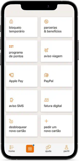Tela do aplicativo Itaucard
