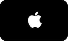 A imagem mostra o logo da Apple e vai para o link dos cards da Apple