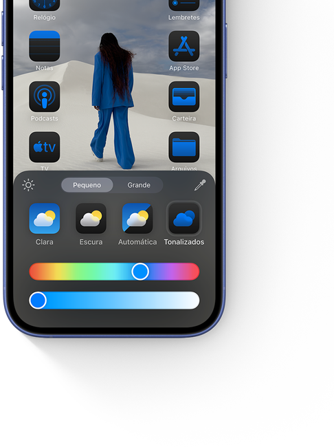 Personalização de apps e layout em um iPhone