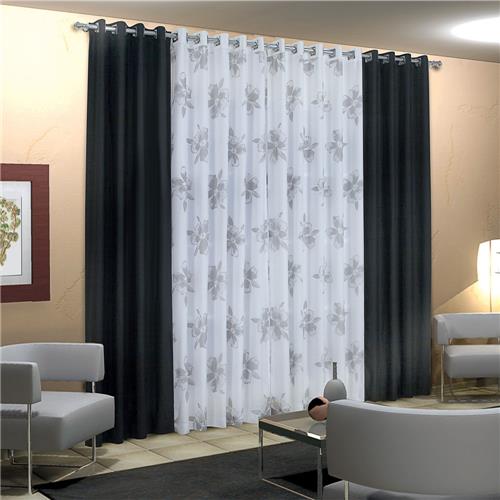 Cortina Téssere para Quarto e Sala Flex Monnalisa 270x300 cm - Floral