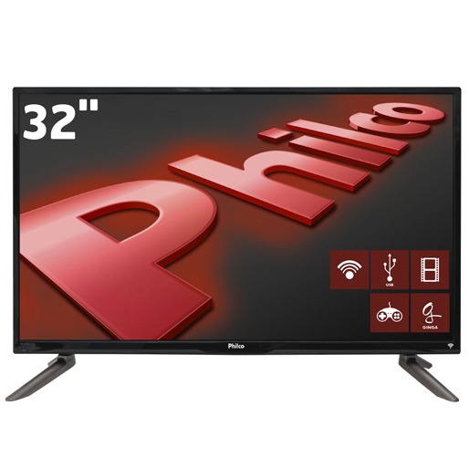 Smart TV LED 32'' HD Philco PH32C10DSGWA com Android Smart TV HD Philco PH32C10DSGWA Android