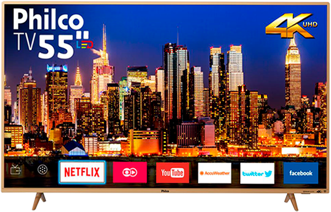 Smart TV LED Philco 55 UHD 4K PTV55F61SNC Smart TV LED Philco 55 polegadas UHD 4K PTV55F61SNC
