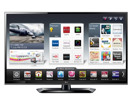 TV 47” LED LG 47LS570 Full HD de frente