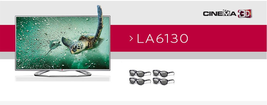 TV 42'' Cinema 3D LED Full HD LG 42LA6130