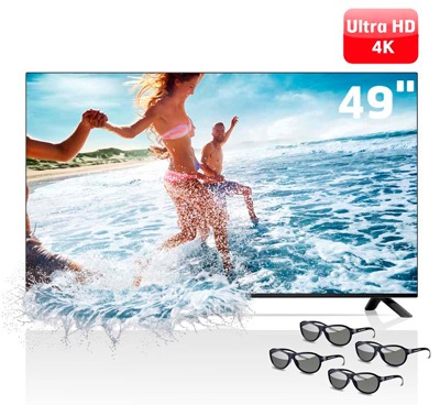 Smart TV LED Ultra HD 4K 3D LG 49UB8300 de 49 polegadas
