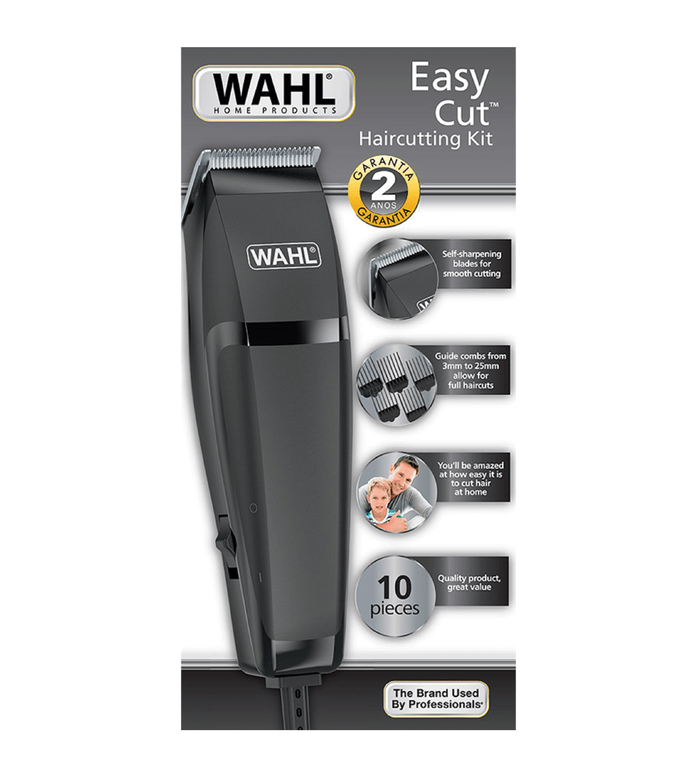 Produto pode ser usado em 110V ou 220V Máquina Cortar Cabelo Wahl Easy Cut voltagem