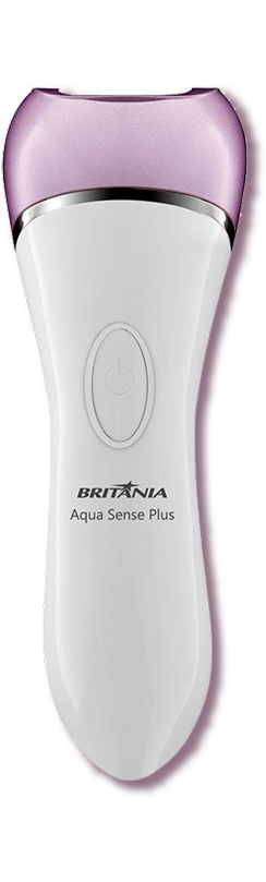 Possui duas velocidades para uso Depilador Britânia Aqua Sense velocidades