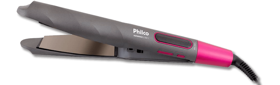 Temperatura varia entre 150°C e 230°C Prancha 2 em 1 Philco Advance PPR04