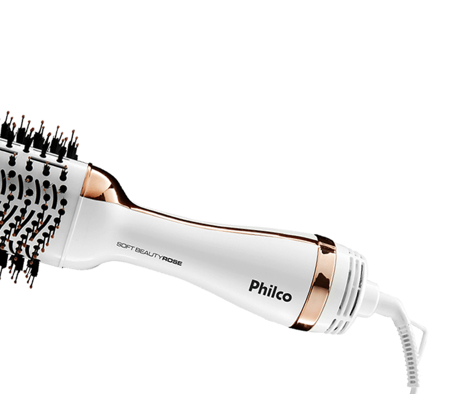 Escova Secadora Philco Soft Beauty Rose Pec09rg 1200w Escova Rotativa Secadora Para Cabelos Extra 16980425