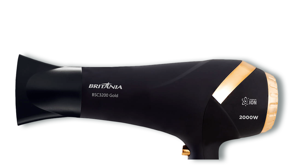 Secador Cabelos Britânia Gold BSC3200 Preto Secador Cabelos Britânia Gold BSC3200 Preto