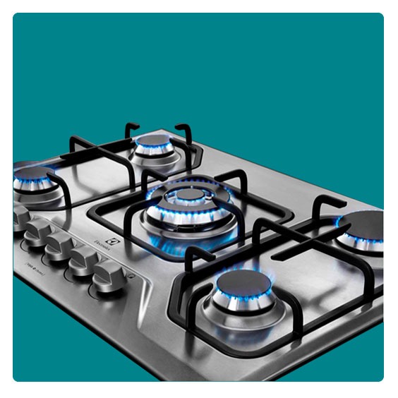 Mesa sem furação e queimador selado cooktop electrolux 5 bocas queimador selado