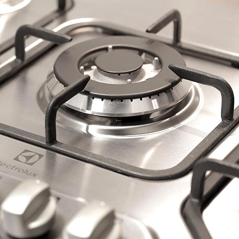 Tripla Chama com 3700W de potência cooktop a gás electrolux gt75x tripla chama