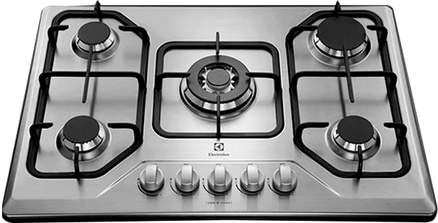 Cooktop a Gás Electrolux 5 Bocas GT75X em Inox cooktop gás electrolux 5 bocas gt75x inox