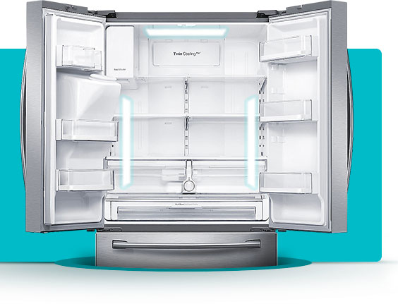 iluminação LED Samsung French Door