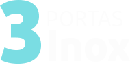três portas inox