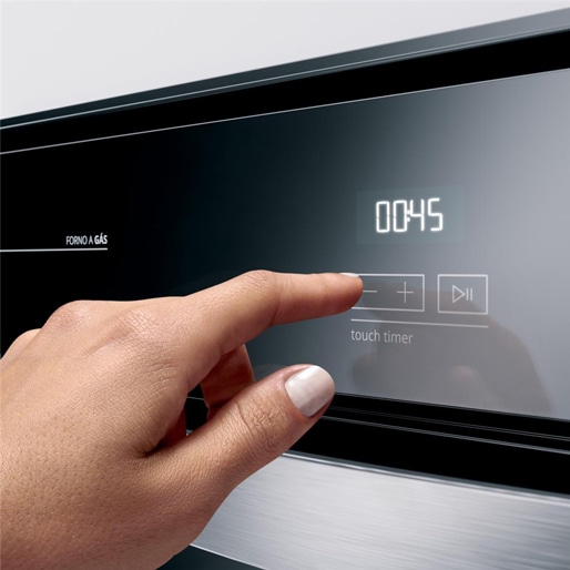 Com eficiência energética A Forno Gás Embutir Brastemp BOA84AR Timer Touch