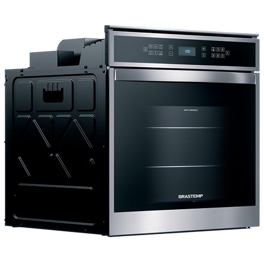 Forno de Embutir Elétrico Brastemp BOT84AR na cor Inox Forno de Embutir Elétrico Brastemp BOT84AR Inox