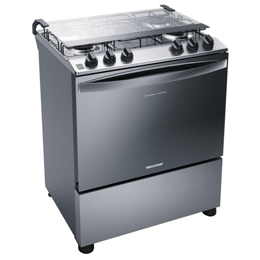Fogão Brastemp 5 Bocas BFS5NCRUNA na cor Inox Fogão Brastemp 5 Bocas BFS5NCRUNA Inox
