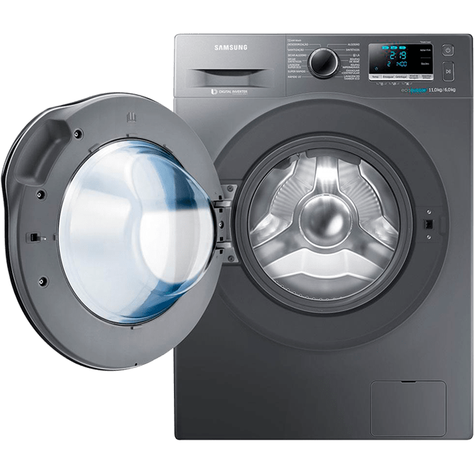 Economize energia com a tecnologia Eco Bubble Lava Seca Samsung Inox Look Eco Bubble