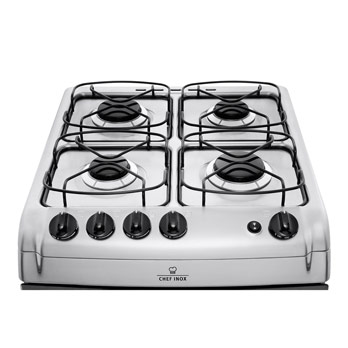 fogão Electrolux quatro bocas Chef Inox 52SPX Inox mesa