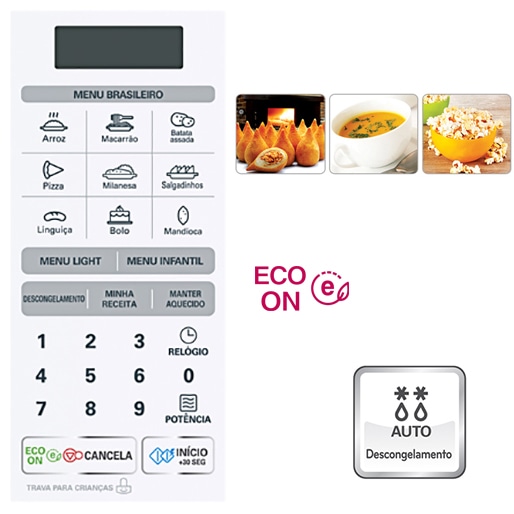 Micro-ondas LG 17 Programas ECO ON