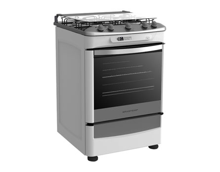 Fogão Brastemp 4 Bocas Clean Maxi - Bonito, prático e seguro