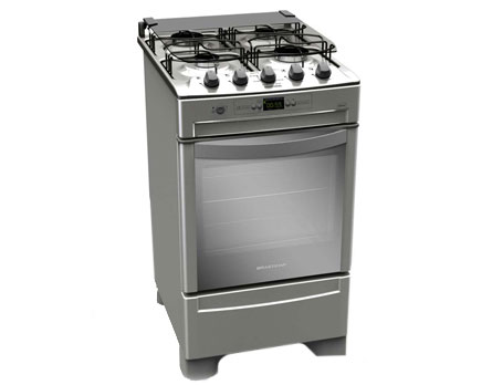 Fogão de Piso Ative! Timer 4 bocas BF750BR - Tenha em sua cozinha um fogão bonito, moderno e inteligente