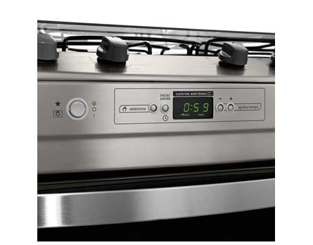 Fogão de embutir com timer sonoro