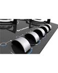 Detalhe do cooktop a gás 5 bocas Continental Decore CTGCT070E50GL