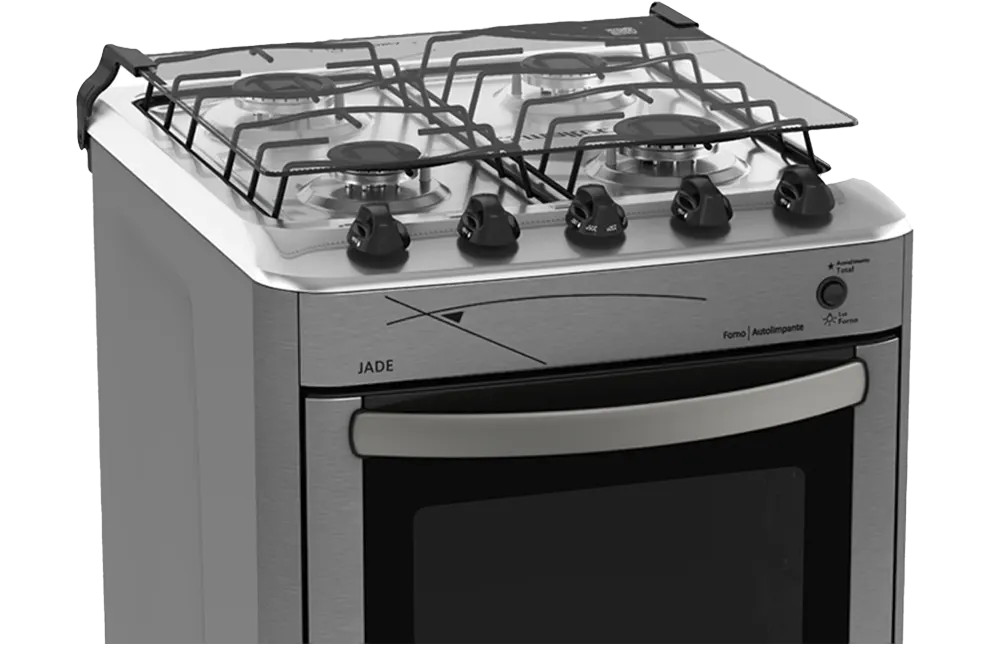 Acendimento automático Fogão Piso 4 Bocas Esmaltec Jade queimadores