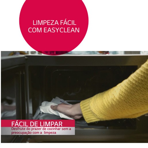 Limpeza Fácil Micro-ondas LG Easy Clean ECO ON