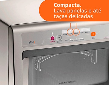 lava louças Ative! BLF08AS Brastemp 8 Serviços de frente