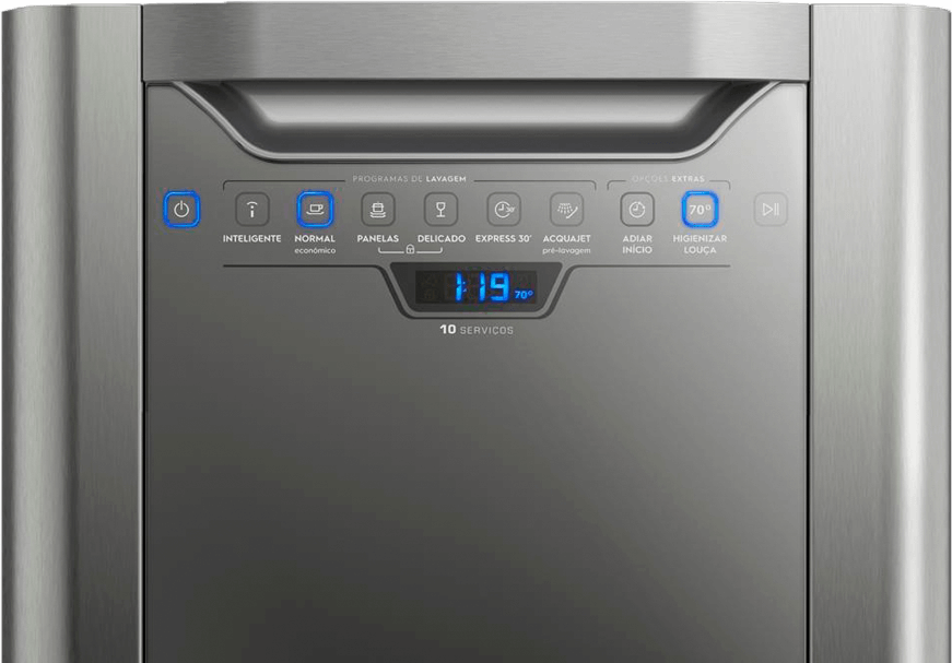 Possui pés niveladores Lava-Louças Electrolux LV10X Três Pulverizadores