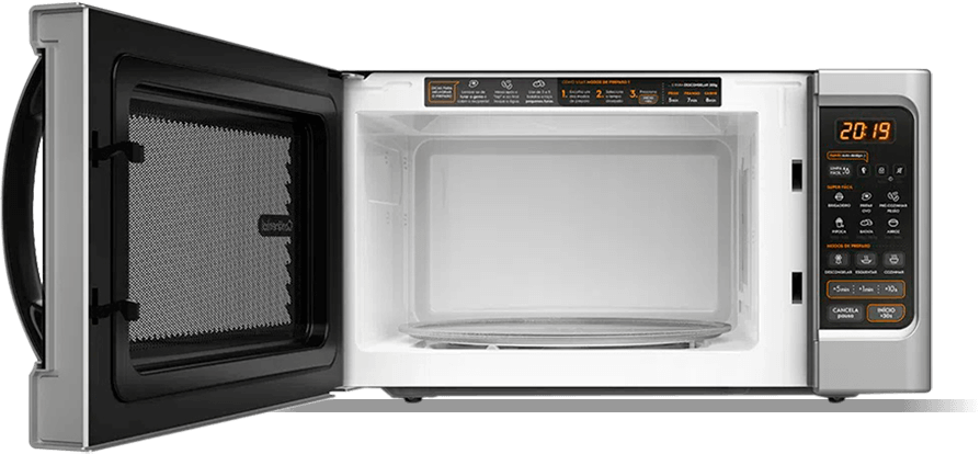 Práticas receitas em apenas um clique Microondas Continental MC34S descongelar limpa fácil