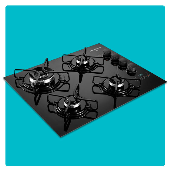 Cooktop Brastemp BDT62AE Touch Timer 4 Bocas Extra