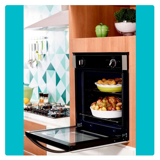 forno gás embutir consul coa84br grill