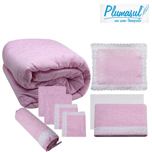 Enxoval Cama Solteiro Plumasul cama lençol edredom almofada travesseiro